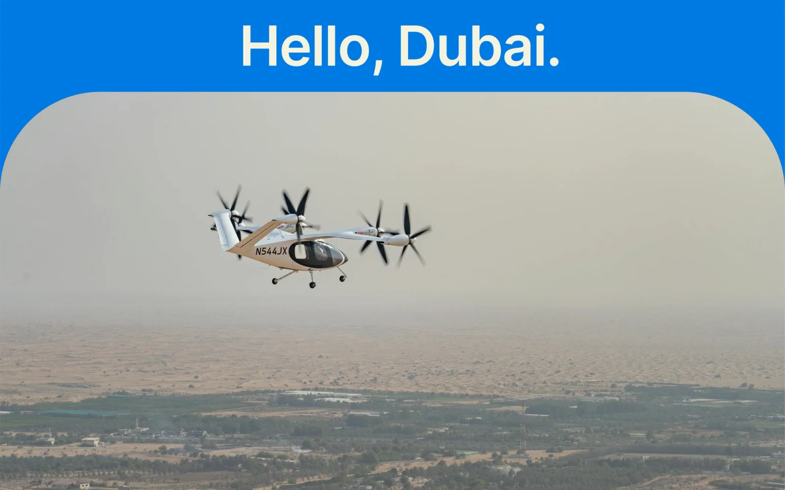 Flying in Dubai